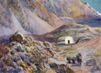 Oude schuilhut in de Andes door Ernest William Christmas